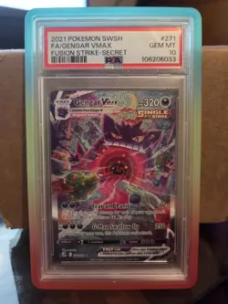 Pokemon 2021 Gengar VMAX 271/264 Alt Art Fusion Strike GEM MINT PSA 10 - Image 1