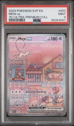 2023 Pokemon TCG Mew EX SVP 053 Scarlet & Violet 151 Black Star Promo PSA 9 - Image 1