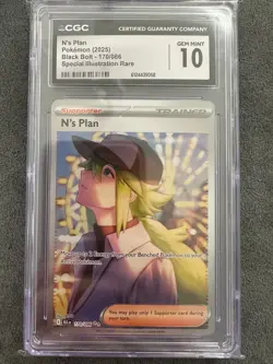 N's Plan 170/086 [SAR] Black Bolt GEM MINT CGC 10 - Pokemon TCG - Image 1