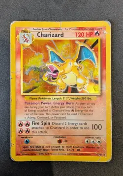 Pokemon TCG Charizard 4/102 1999 Rare Holo Base Set Heavy Play - Image 1
