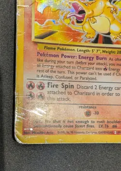Pokemon TCG Charizard 4/102 1999 Rare Holo Base Set Heavy Play - Image 5