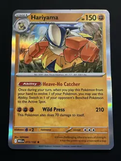 Hariyama 073/132 Holo Rare - Pokemon TCG Mega Evolution - NM - Image 1