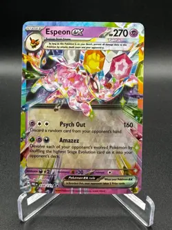 2025 Pokemon Prismatic Evolutions Espeon ex #34/131 Double Rare (NM) - Image 1
