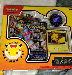 New Sealed Pokemon Day 2026 Collection, 3 Packs & Pikachu Promo IN HAND - Image 1