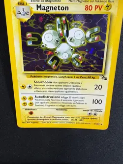 Pokemon Magneton 11/62 Fossil Rara Holo Unlimited Wizards ITA Carte Vintage - Image 3