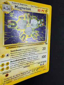 Pokemon Magneton 11/62 Fossil Rara Holo Unlimited Wizards ITA Carte Vintage - Image 5