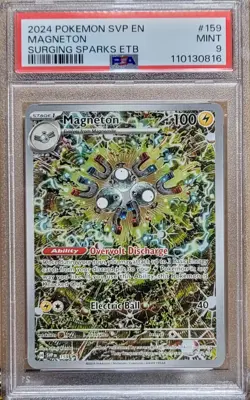 2024 Pokemon SVP en #159 Magneton Surging Sparks ETB PSA 9 Mint - Image 1