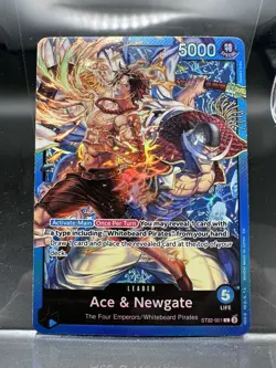 • Ace & Newgate • ST22-001 SR Starter Deck 22 Leader One Piece TCG NM - Image 1