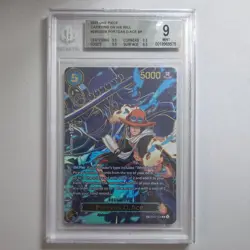 Bandai One Piece CCG Portgas.D.Ace EB02-028 Carrying on His Will SP Foil BGS 9 - Image 1