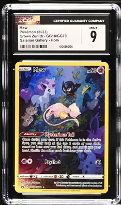 Pokemon Mew GG10/GG70 Crown Zenith: Galarian Gallery Holo CGC 9 - Image 1