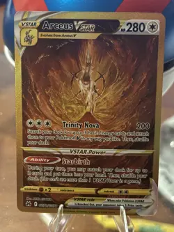 Arceus VSTAR Gold GG70/GG70 Crown Zenith Pokemon Card Full Alt Art Holo NM - Image 1