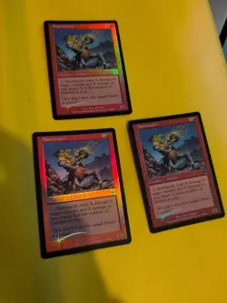 Sparksmith x3 Goblin Onslaught. MTG Card. Old vintage FOIL. Shooting star. - Image 1