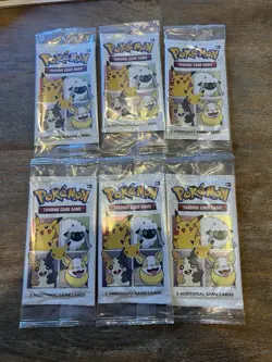 **LOT OF 6** Pokemon 25th Anniversary General Mills 3-Card Booster Packs - Image 3