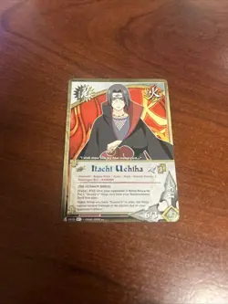 Itachi Uchiha Naruto CCG Word Foil Card – NM – Akatsuki – Sharingan 1sr Edition - Image 1