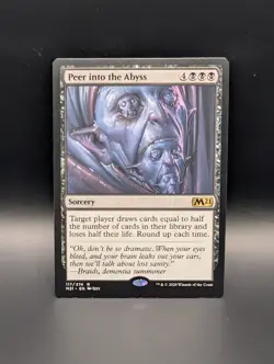 MTG - Peer into the Abyss - Normal - Sorcery - M21 #117 - Rare - Image 1