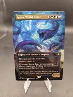 Koma, World-Eater (Borderless) FDN 347 Normal English NM - MTG - Image 1