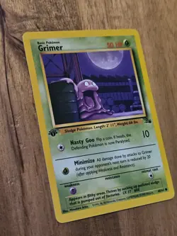 Grimer 1st Edition Excellent + 48/62 Fossil Set Pokemon Vintage Card WOTC 1999 - Image 3