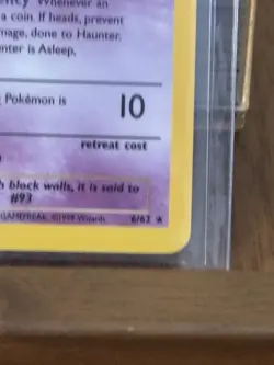 Pokemon TCG Haunter 6/62 Fossil Holo Rare 1999 - Image 5