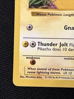 Pokemon Pikachu Red Cheeks 58/102 Base Set (Shadowless) *Near Mint* - Image 2