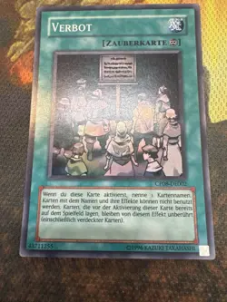 Yugioh Prohibition "Verbot" CP08-DE002 Super Rare LP GERMAN - Image 1