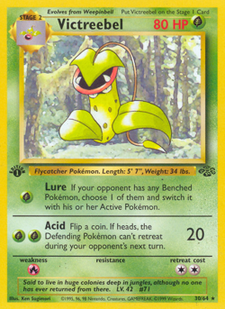 Victreebel 30/64 Rare Jungle Pokemon Unlimited Moderately Played - Image 1