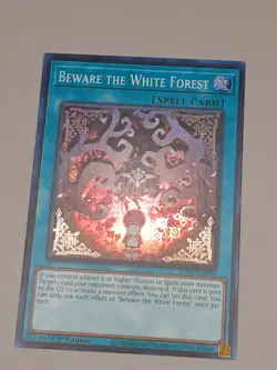 1st ed Beware the White Forest super rare INFO-EN059 Yugioh - Image 1