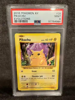 2016 Pokemon XY Evolutions 35/108 Pikachu PSA 9 - Image 1