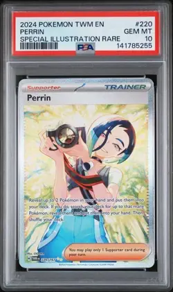 2024 POKEMON TWM EN-TWILIGHT MASQUERADE #220 PERRIN PSA 10 - Image 1