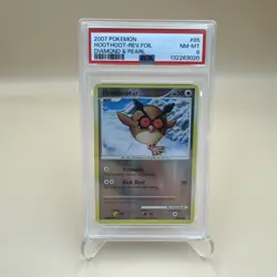 2007 Pokemon Diamond & Pearl Hoothoot Reverse Holo 85/130 PSA 8 - Image 1