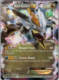 BLACK KYUREM EX 101/149 HOLO BOUNDARIES CROSSED POKEMON NM/M - Image 1