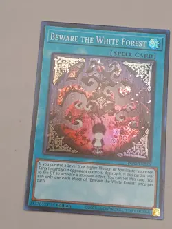 1st ed Beware the White Forest super rare INFO-EN059 Yugioh - Image 1