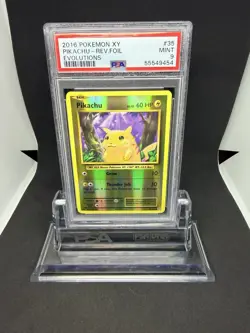 2016 Pokemon Pikachu Reverse Foil XY Evolutions #35 PSA 9 - Image 1