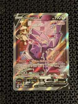 Genesect V Alt Art 255/264 Swsh08: Fusion Strike Holo Pokemon - Image 1