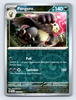 2024 Pokemon Stellar Crown 93/142 Pangoro Uncommon Reverse Holo - Image 1