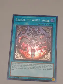 1st ed Beware the White Forest super rare INFO-EN059 Yugioh - Image 1