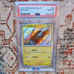 Pokemon Pikachu S 236/190 SV4A Japanese Baby Shiny Treasure PSA 10 GEM MT - Image 4