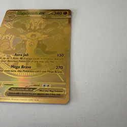 Pokemon Mega Lucario EX Gold Secret Rare ME01 188/132 Mega Hyper Rare 340 HP - Image 3