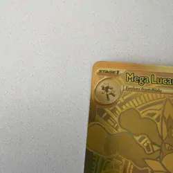 Pokemon Mega Lucario EX Gold Secret Rare ME01 188/132 Mega Hyper Rare 340 HP - Image 5