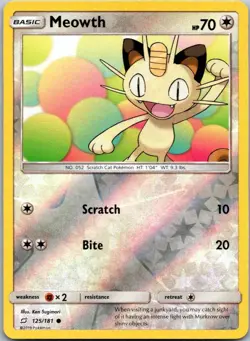 MEOWTH - 125/181 Team Up - POKEMON Reverse Holo NM/M - Image 1
