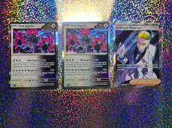 Pokemon TCG: Full Art 087/064 Colress's Tenacity; Rare Holo 158/182 Iron Jugulis - Image 1