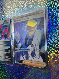 Pokemon TCG: Full Art 087/064 Colress's Tenacity; Rare Holo 158/182 Iron Jugulis - Image 3