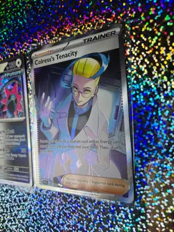 Pokemon TCG: Full Art 087/064 Colress's Tenacity; Rare Holo 158/182 Iron Jugulis - Image 4