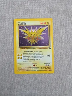 Zapdos 15/62 Holo Rare Unlimted Fossil Set 1999 - Pokemon Card TCG (NM) - Image 1