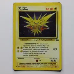 Zapdos 15/62 Fossil set Holo 1999 WOTC HP vintage Pokemon Card tcg - HD Photos - Image 1