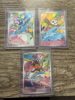 Pokemon TCG: First Partner Illustration Collection Series 1-Alola Gen 7 Starters - Image 1