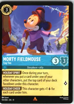 Disney Lorcana Morty Fieldmouse Tiny Tim Winterspell Rare #157/204 NM - Image 1