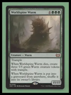 Commander: Duskmourn: House of Horror #206 Worldspine Wurm - Image 1