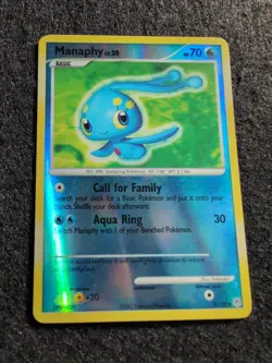 Manaphy 9/130 Reverse Holo Rare Diamond and Pearl Pokemon TCG - Image 2
