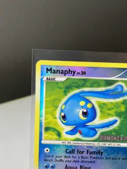 Manaphy 9/130 Stamped Reverse Holo Rare Diamond & Pearl Pokemon TCG LP - Image 2