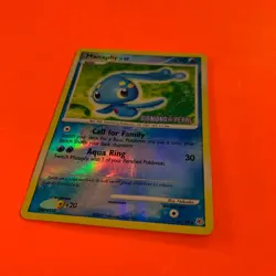 Manaphy Reverse Holo Rare 9/130 - HP Diamond Pearl Pokemon Card TCG D&P Stamped - Image 4